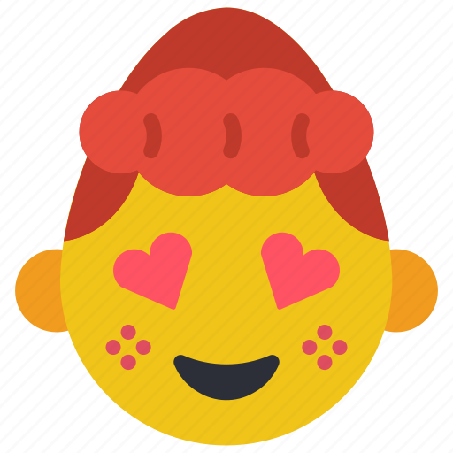 Emojis, flirt, girl, hearts, love, shy icon - Download on Iconfinder