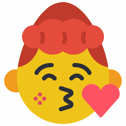 Emojis, flirt, girl, heart, kiss, love icon - Download on Iconfinder