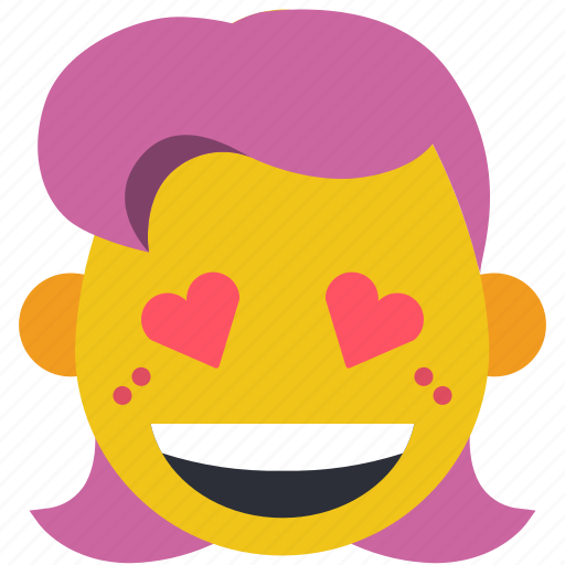 Emojis, fancy, flirt, girl, hearts, love icon - Download on Iconfinder