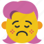 down, emojis, girl, poorly, sad, upset 