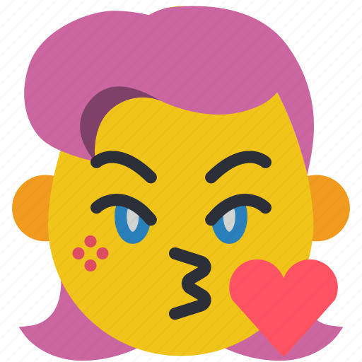Emojis, girl, heart, kiss, lips, love icon - Download on Iconfinder