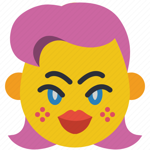 Emojis, girl, kiss, lips, smiley icon - Download on Iconfinder