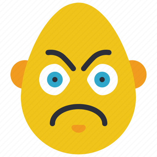 Angry, bold, cross, emojis, man, mental icon - Download on Iconfinder
