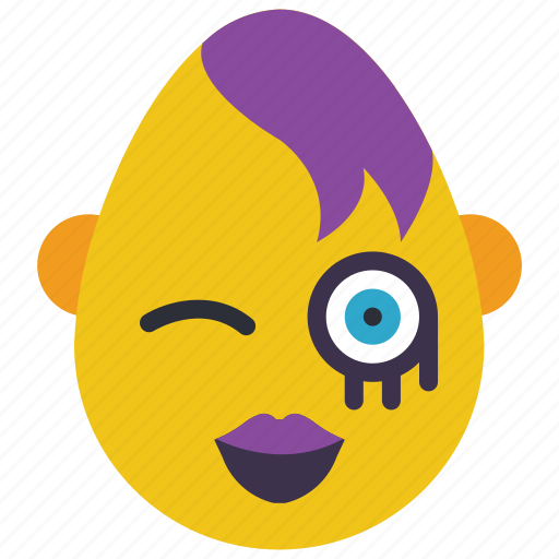Emojis, emotion, first, flirt, goth, wink icon - Download on Iconfinder