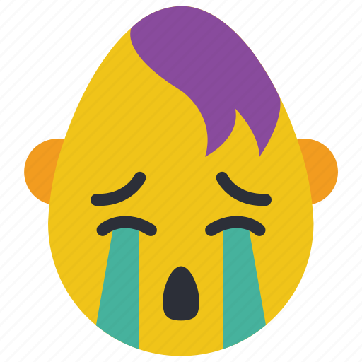 Cry, emo, emojis, emotion, first, goth, sad icon - Download on Iconfinder