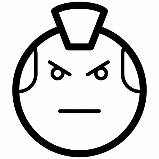 Attitude, emoji, emoticon, emotion, man, punk icon - Download on Iconfinder