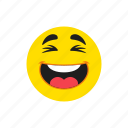 happy, laughing, emoji, emoticon