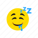 sleeping, sleepy, emoji, emoticon, drooling