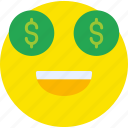 money, emojis, emoji, dollar, emoticon, happy