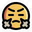 angry, emoji, emoticon, emotion, expression, face, smiley 