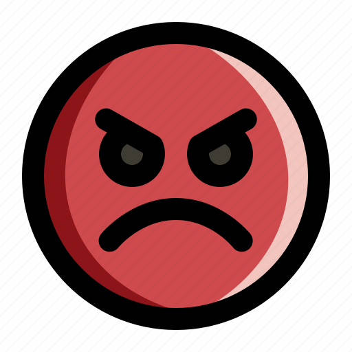 Angry, cartoon, emoji, expression, face, mad, smiley icon - Download on Iconfinder
