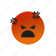 angry, face, expression, emoji, emoticons, feeling 