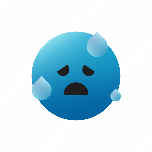 Downcast, face, emoji, emoticons, expression, feeling icon - Download on Iconfinder