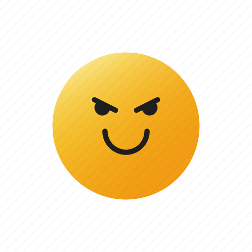 Evil, smile, face, emoji, emoticons, expression, feeling icon - Download on Iconfinder
