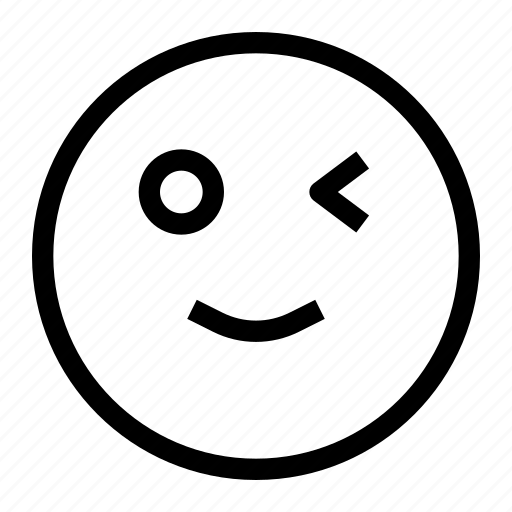 Smile squint wink, squint, emoji, wink, face, emoticon, expression icon - Download on Iconfinder