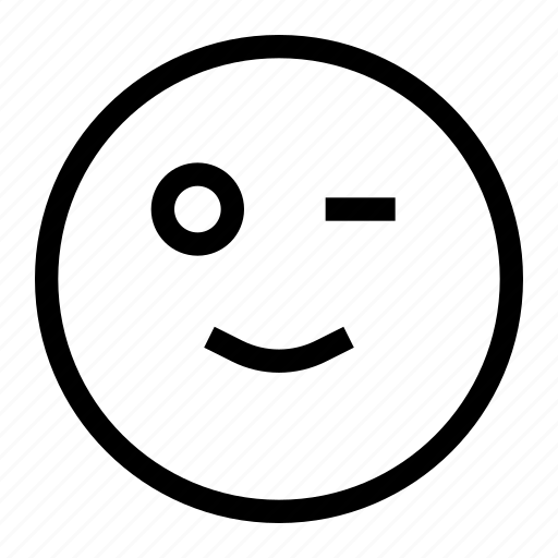 Smile wink, smile, wink, emoji, emoticon, face, expression icon - Download on Iconfinder