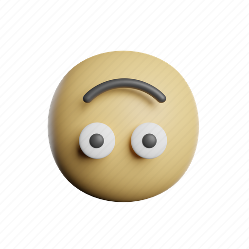 Emoticon, smiles, eye, flip, emoji, face, emotion 3D illustration - Download on Iconfinder