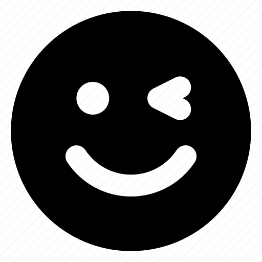 Blink, emoji, emoticon, emotion, expression, face, happy icon - Download on Iconfinder
