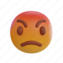angry, emotion, emoticon, expression, face, cute, emoji, mood, red