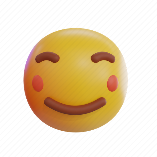 Red, cheeks, emotion, emoji, emoticon, face, cute icon - Download on Iconfinder
