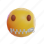 zipper, mouth, emoticon, emoji, face, yellow, emotion, silence, expression 