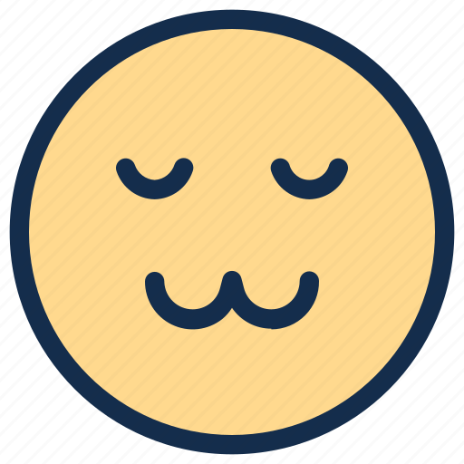 Cat, emoji, emoticon, emotion, face, relieved icon - Download on Iconfinder