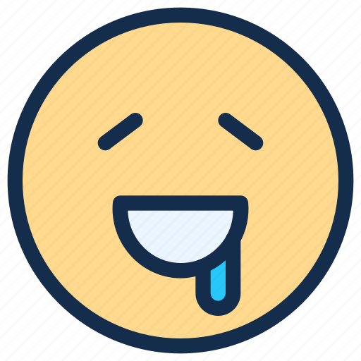 Drooling, emoji, emoticon, emotion, smile icon - Download on Iconfinder