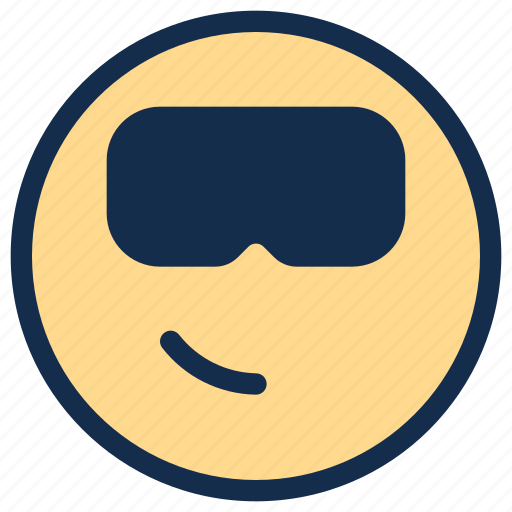 Emoji, emoticon, emotion, glasses, smile, smirk icon - Download on Iconfinder