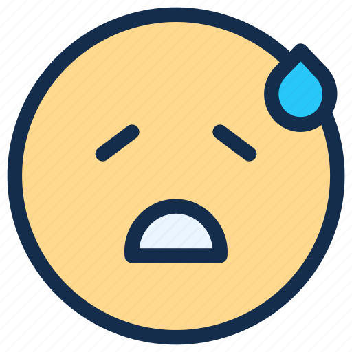 Emoji, emoticon, emotion, sad, sweat icon - Download on Iconfinder