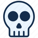 bone, dead, emoji, emoticon, emotion, skull