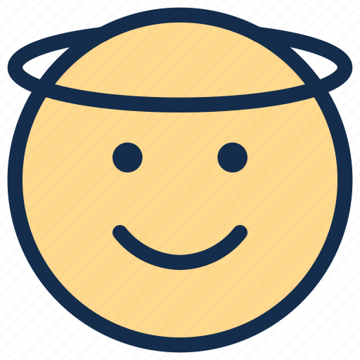 Angel, emoji, emoticon, emotion, halo, smile icon - Download on Iconfinder