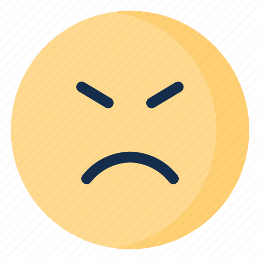 Angry, emoji, emoticon, emotion, mad, sad icon - Download on Iconfinder