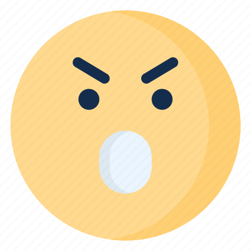 Angry, emoji, emoticon, emotion, mad, surprised icon - Download on Iconfinder