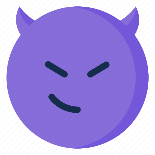 Devil, emoji, emoticon, emotion, smile, smirk icon - Download on Iconfinder