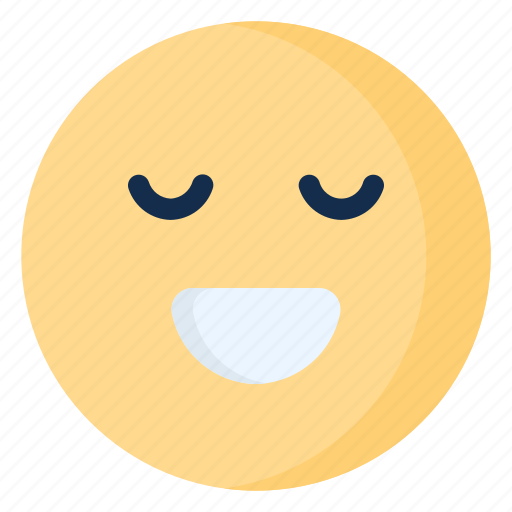 Emoji, emoticon, emotion, happy, relieved, smile icon - Download on Iconfinder