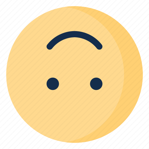 Down, emoji, emoticon, emotion, happy, upside icon - Download on Iconfinder