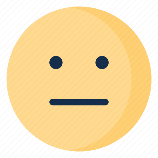 Emoji, emoticon, emotion, reactionless, silent icon - Download on
