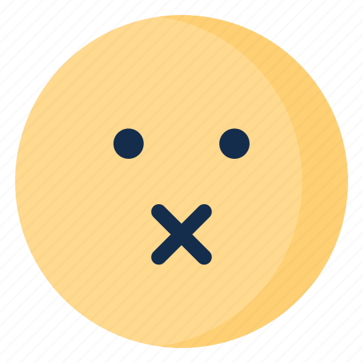 Emoji, emoticon, emotion, shut, silent, sour, up icon - Download on Iconfinder