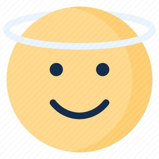 Angel, emoji, emoticon, emotion, halo, smile icon - Download on Iconfinder