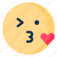 emoji, emoticon, emotion, kiss, love, wink 