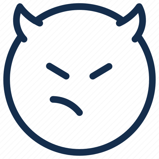 Angry, bad, devil, emoji, emoticon, emotion, mad icon - Download on Iconfinder