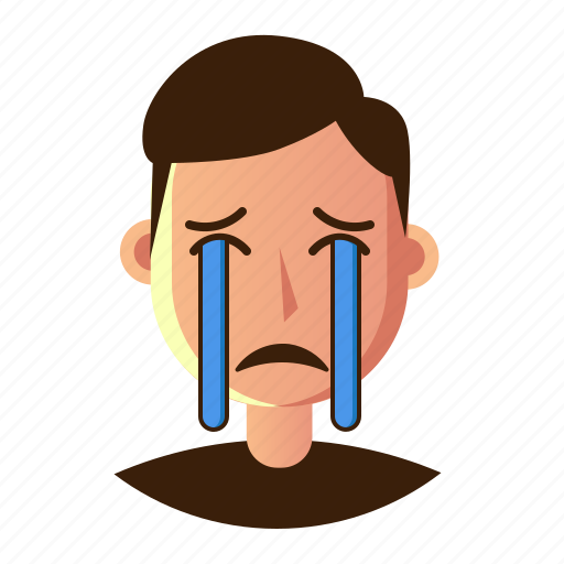 Avatar, cry, emoticon, man, people, smiley, user icon - Download on Iconfinder