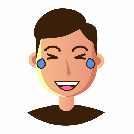 Avatar, emoticon, laugh, man, people, smiley, user icon - Download on Iconfinder