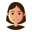 avatar, emoticon, people, smile, smiley, user, woman 