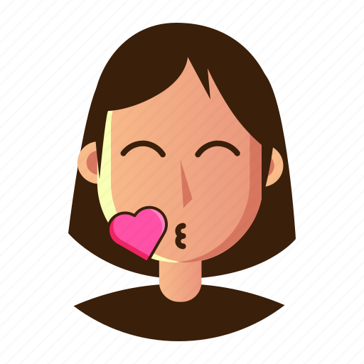 Avatar, emoticon, kiss, people, smiley, user, woman icon - Download on Iconfinder
