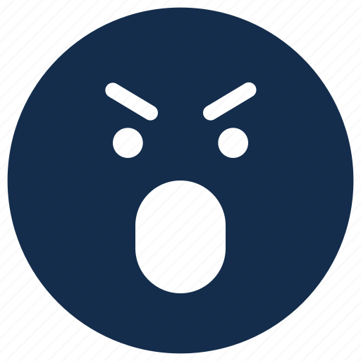 Angry, emoji, emoticon, emotion, mad, surprised icon - Download on Iconfinder