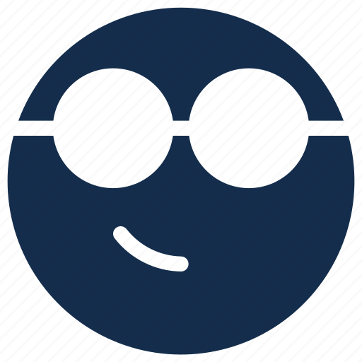 Emoji, emoticon, emotion, geek, glasses, nerd, smirk icon - Download on Iconfinder