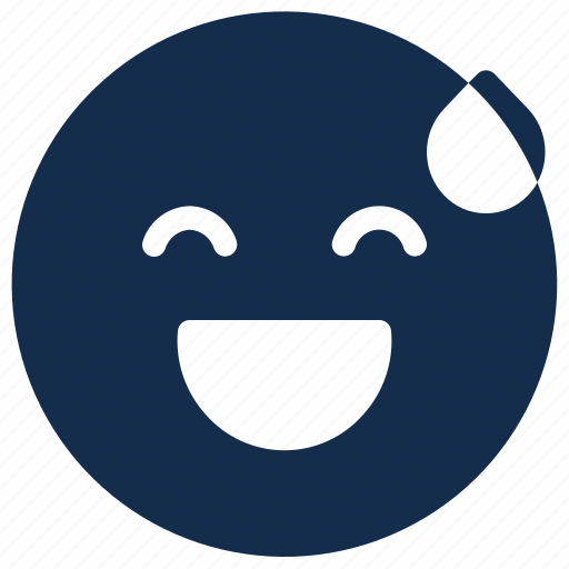 Emoji, emoticon, emotion, happy, smile, sweat icon - Download on Iconfinder