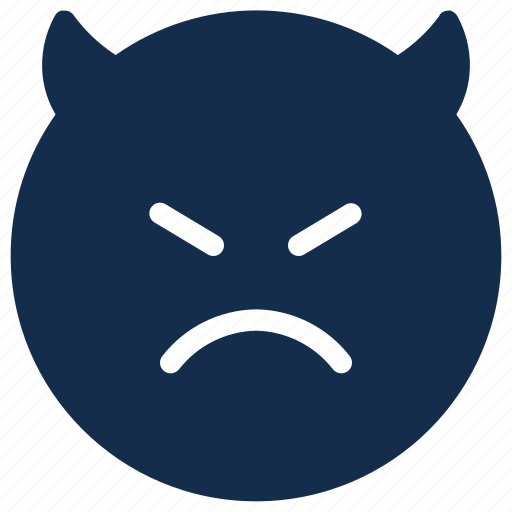 Bad, devil, emoji, emoticon, emotion, mad, sad icon - Download on Iconfinder