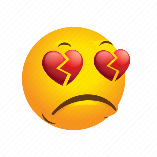 Broken, disappointed, emoticon, heart icon - Download on Iconfinder